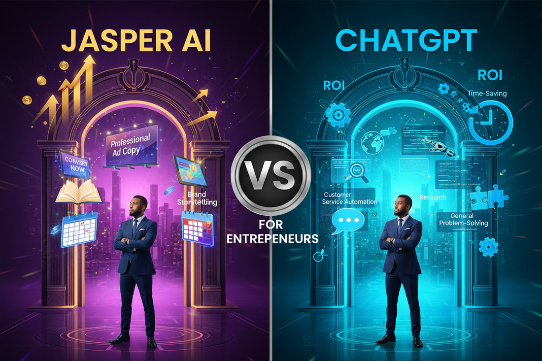 Jasper AI vs ChatGPT vertailu 2026 – kumpi tekoälysovellus sopii yrittäjälle paremmin